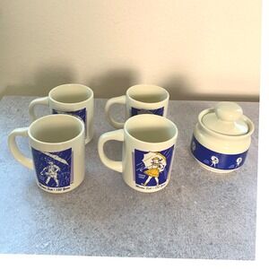 Morton Salt 150 Years Anniversary Mug Set With‎ Sugar Bowl Vintage